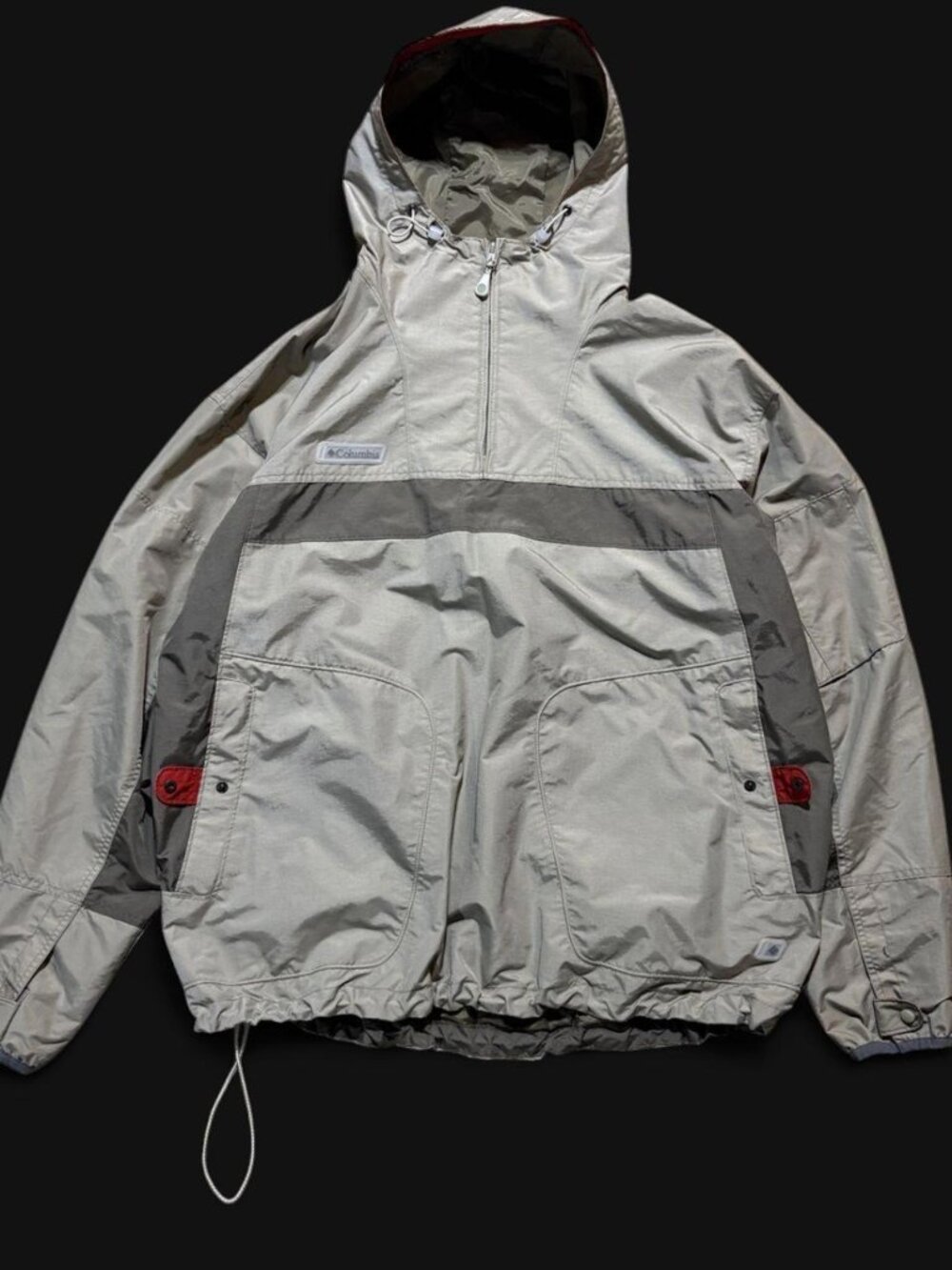 Columbia Tan Gray Hooded Anorak